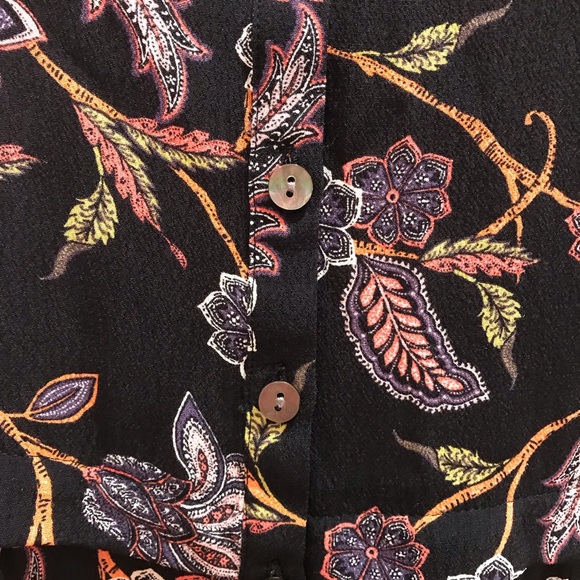 J Jill Sleeveless Tunic Top Womens Size XS Relaxed Fit Shirred Waist Button Up - Picture 11 of 14